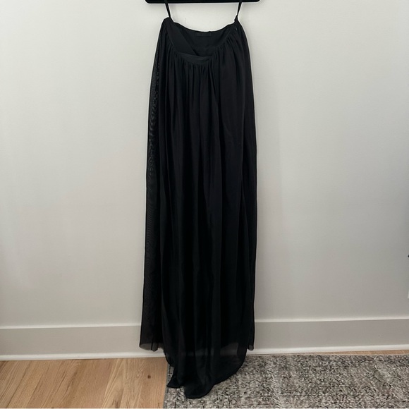 Jenni Kayne Dresses & Skirts - Jenni Kayne Strapless Black A-Line Organza High-Low Maxi Dress Small